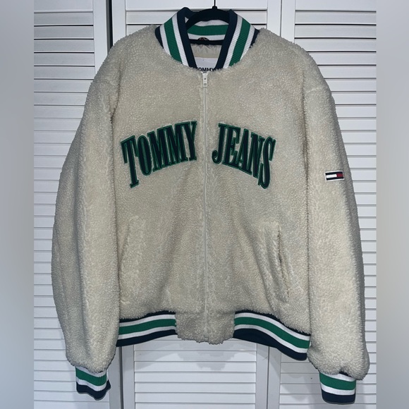 Tommy Jeans Sherpa Fleece Bomber Jacket - Picture 4 of 10